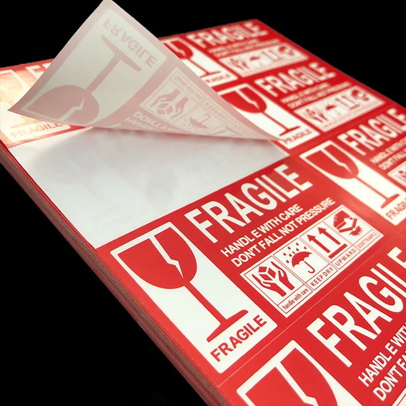 Fragile Warning Label Sticker Handle With Care Keep Shipping Express Label Packaging Mark Special Tag Logistics Hazard Warning