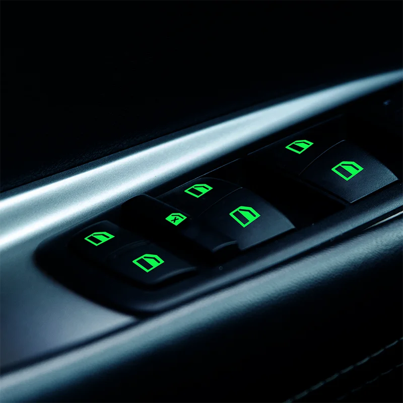 Светящаяся наклейка на окна автомобиля для VOLVO S90 V90 XC90 XC60 XC40 двери кнопка Подъема