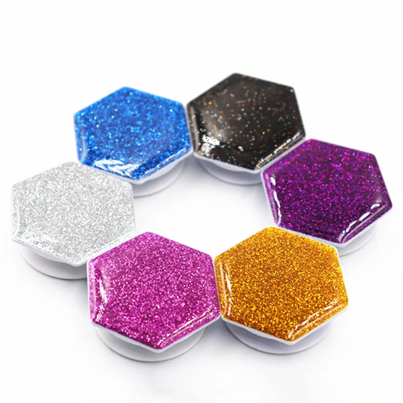 

mobile phone holder Hexagon mobile phone holder bracket flexible grip holder extension bracket tablet bracket Powder crystal