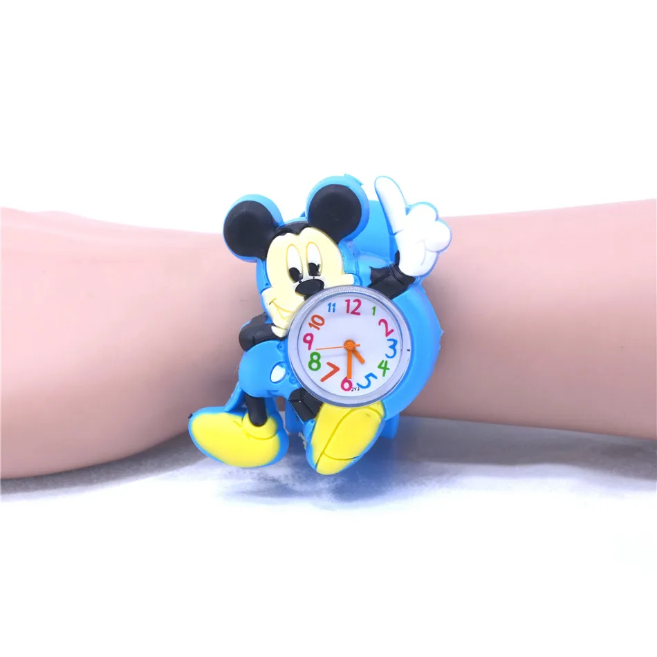 Крутые детские наручные часы для мальчиков, мультяшный герой, стильные игрушки, часы с резиновым ремешком, кварцевые часы - Цвет: Mouse Watches