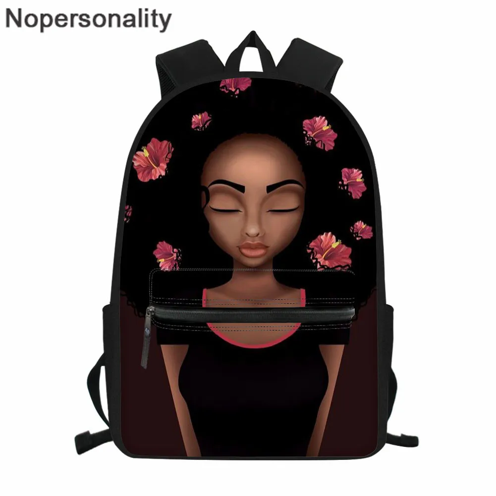 Nopersonality большие рюкзаки для школы подростков девочек, Африканский афро леди печати рюкзак для женщин Дорожная сумка, сумки в стиле «преппи» - Цвет: Z5299Z58