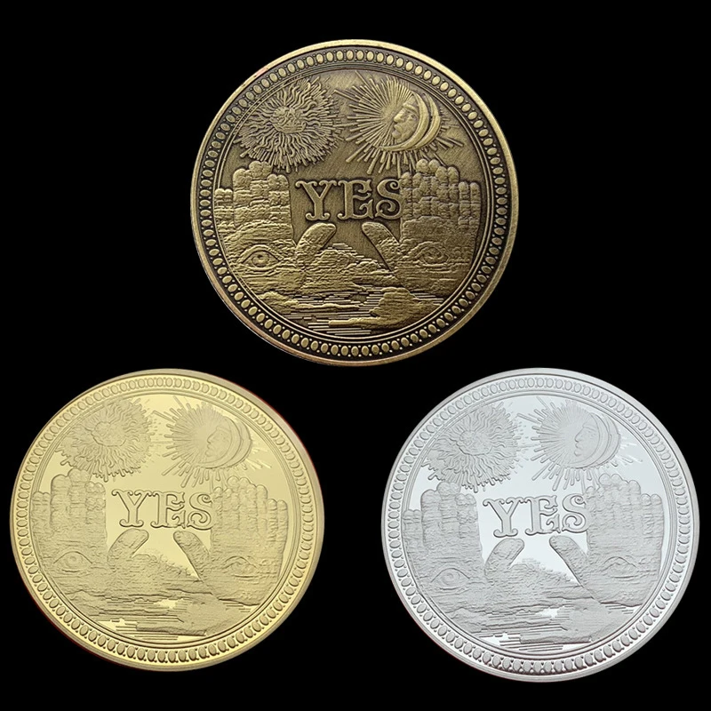 

New Yes or No Skull Commemorative Coin Souvenir Challenge Collectible Coins Collection Art Craft Vintage lucky coin Gold Silver