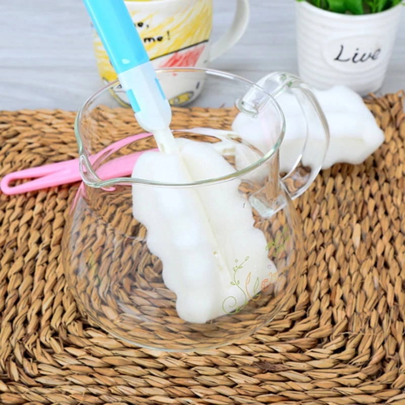 

Detachable Long Handle Sponge Mug Cleaner Cup Brushes Kitchen Cleaning Tools Milk Glass Thermos Washing Kitchen Cleaner Tool