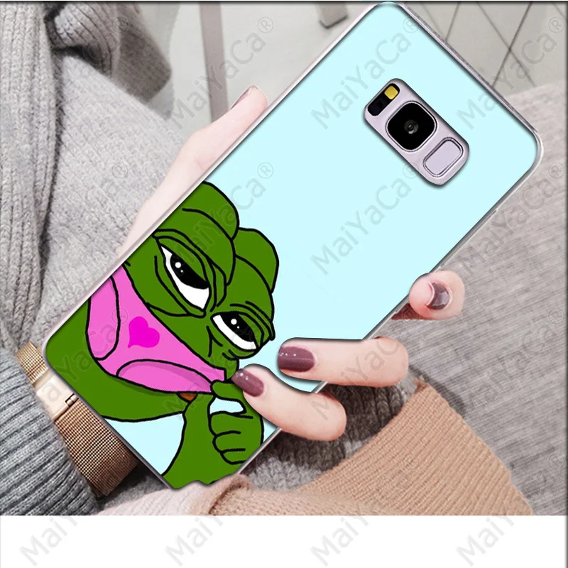A10 MaiYaCa Pepe мемы грустная лягушка Новинка чехол для телефона Fundas Крышка для samsung S9 S9 плюс S8 S8plus S7 S6 S5 крышка - Цвет: A10