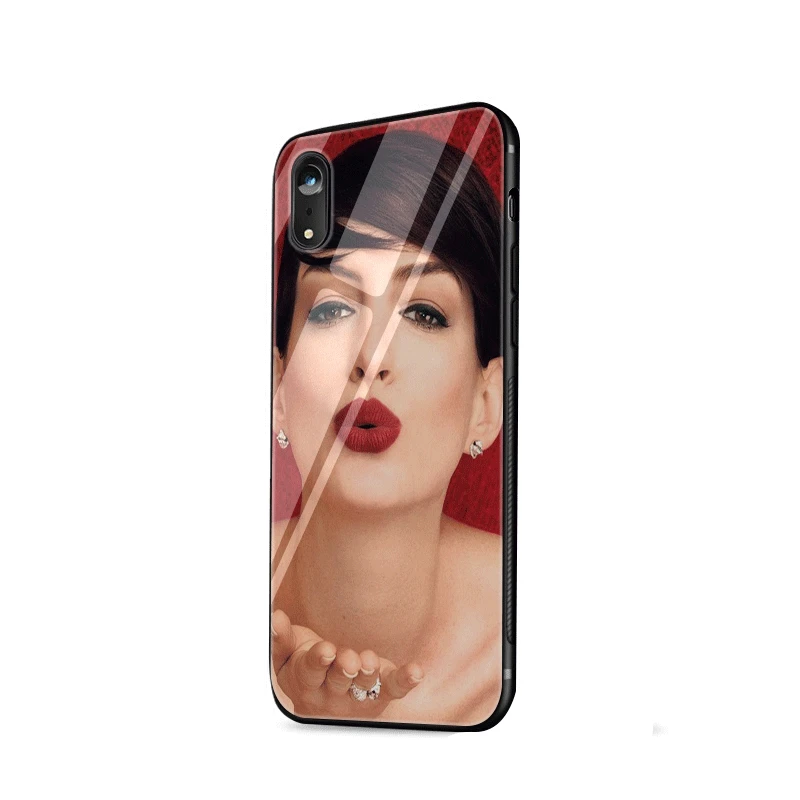Стекло чехол для телефона из ТПУ с Стекло для Apple iPhone 5 5S SE 6 6S 7 8 Plus XR X XS Max Энн Хэтэуэй