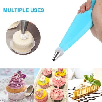 

14Pcs/Lot Cake Decorating Tips Set Lcing Piping Cream Pastry Bag With 12Pcs Stainless Steel Nozzle Set DIY Cake Decorating Tools