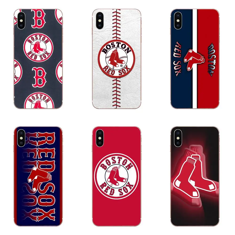 

Soft Mobile Phone Red Sox Brand For Samsung Galaxy Note 5 8 9 S3 S4 S5 S6 S7 S8 S9 S10 5G mini Edge Plus Lite