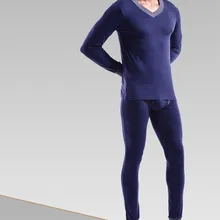 Winter Men's Modal Thermal Underwear Sets long Sleeve Tops Man Long Pants Man Trousers Casual Homewear Male Tights Leggings