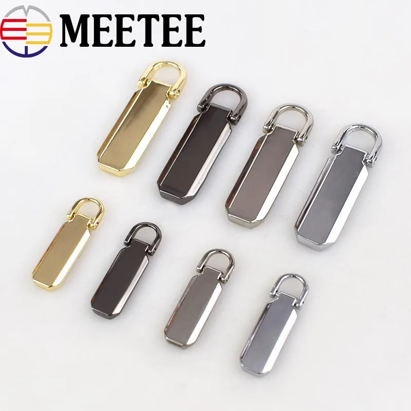 

10Pcs Detachable 3# 5# Metal Zipper Pullers for Zipper Sliders Head Zippers Repair Kits Zipper Pull Tab DIY Accessories