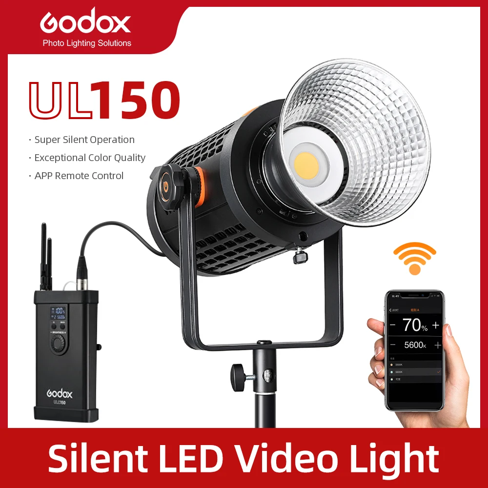 Светодиодный светильник Godox 150 Вт UL150 UL-150 5600K с цветовой температурой и поддержкой