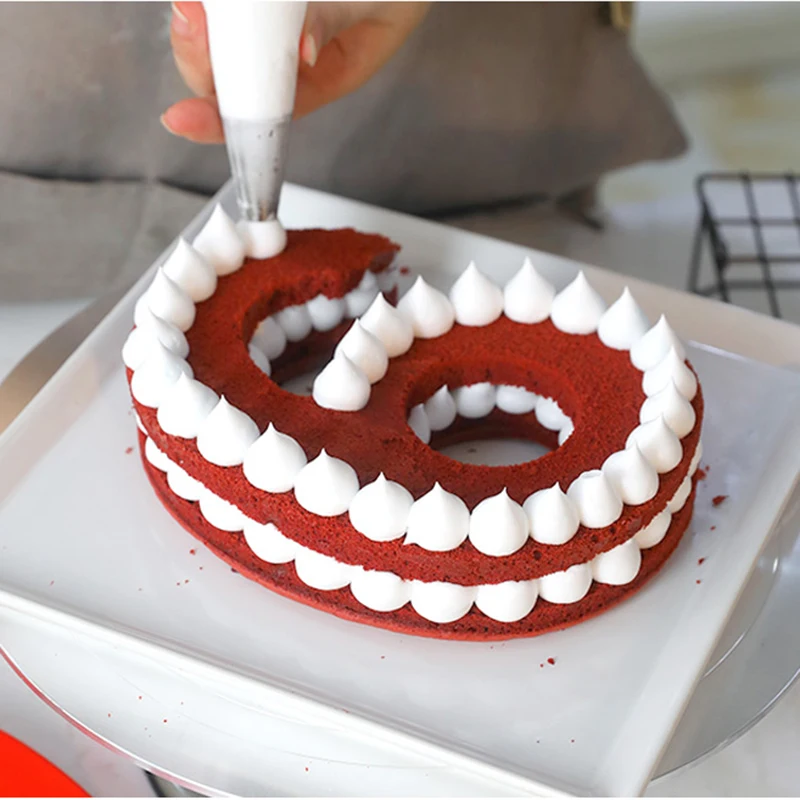 4/6/8/10/12Inch Numbers Cake Letters Mold Set Baking Form Mould Heart Shape  Alphabet Pastry Cake Decoration Tools For Wedding