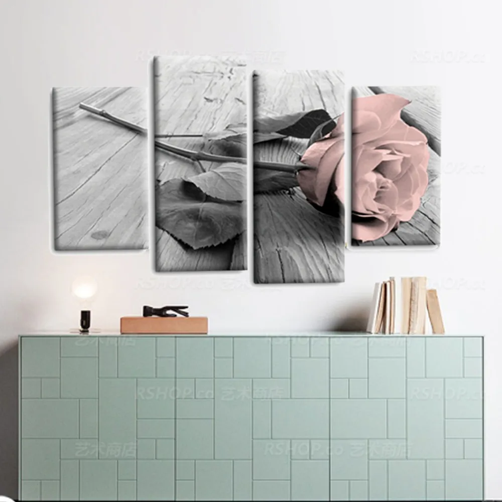 4-Uds-De-lienzo-Floral-en-rosa-gris-blanco-amor-rosa-arte-de-pared-impresiones-de (4)