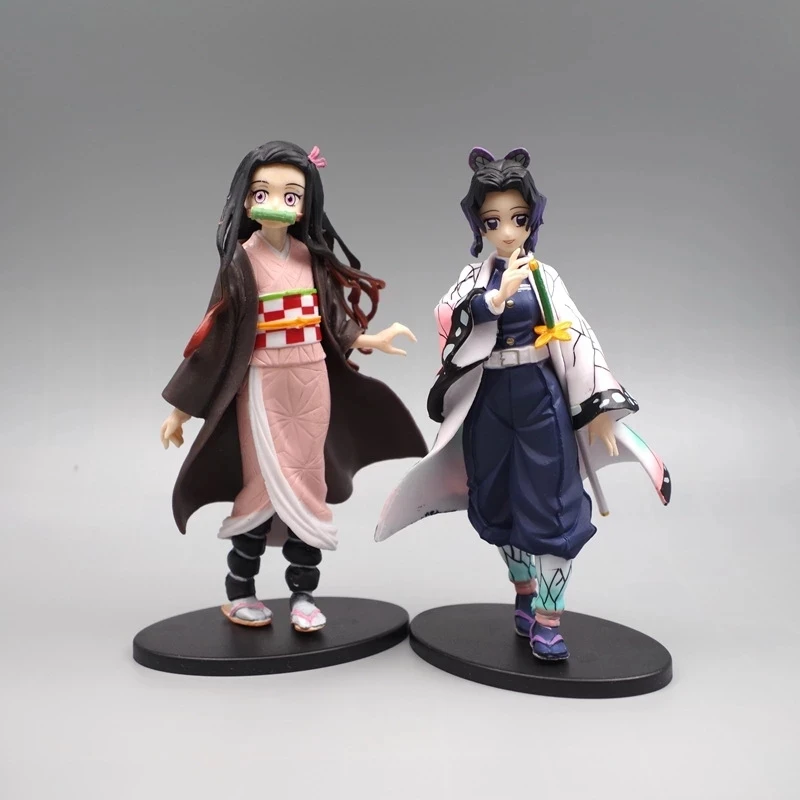 JAOCDOEN Boneco de anime caçador de demônios, 15 cm, boneco de PVC sentado,  personagem anime Kamado Tanjiro/Nezuko/Zenitsu/Sinobu coleção de brinquedos  para fãs