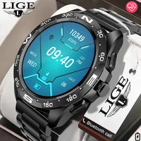 LIGE-reloj inteligente deportivo para hombre, accesorio de pulsera resistente al agua con llamadas, Bluetooth y pantalla táctil, perfecto para regalo de marido