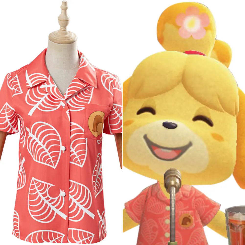 Game Animal Cosplay Crossing Isabelle Cosplay Costume Women Short
