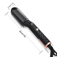 Brosse à lisser les cheveux électrique professionnelle, peigne chaud rotatif pour lisser la barbe de l'homme, brosses de coiffure ioniques 2