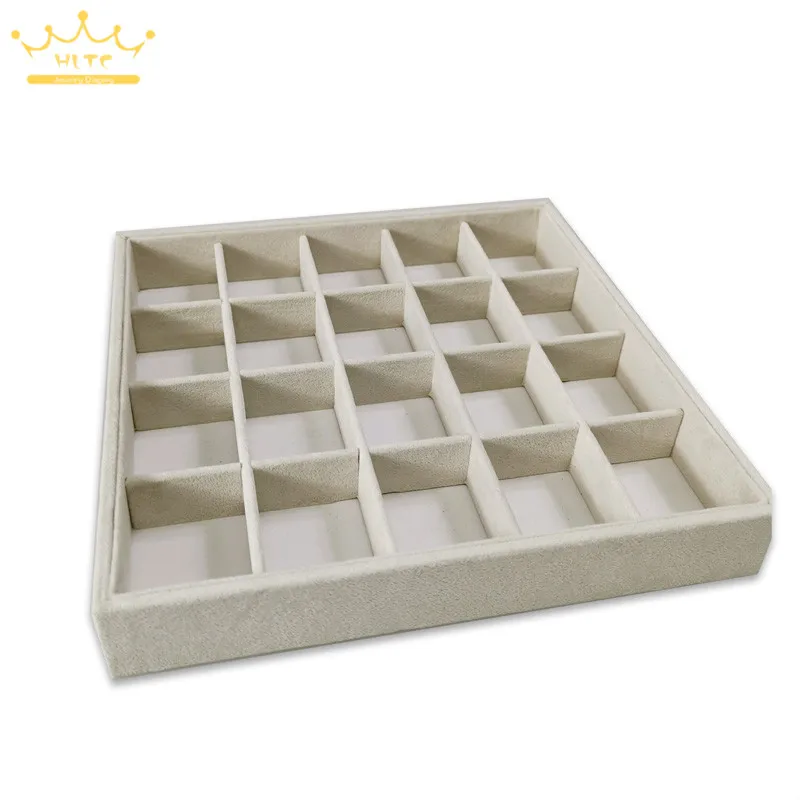 Jewelry Storage Tray Ring Earring Box 20 Grids Organizer Accessories Holder Case Neckalce Display 23*23*3.5cm | Украшения и