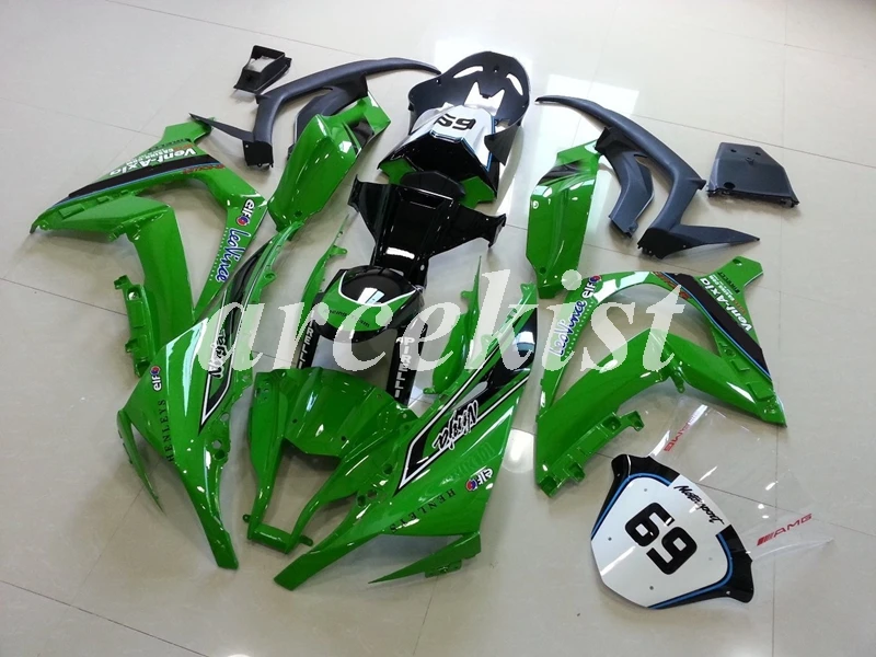 4 подарки ABS Обтекатели комплект подходит для kawasaki Ninja ZX-10R 2011 2012 2013 10R, возрастом 11, 12, 13, 14, 15, набор для тела номер 69