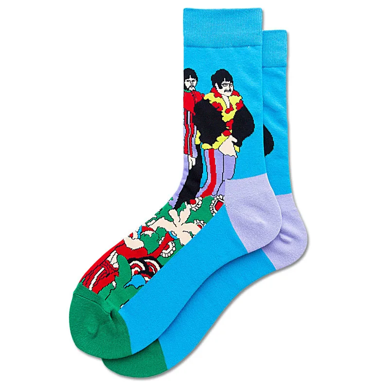1 пара мужских носков, хлопковые забавные носки с рисунками животных, женские носки с язычком, новые подарочные носки на весну, осень и зиму