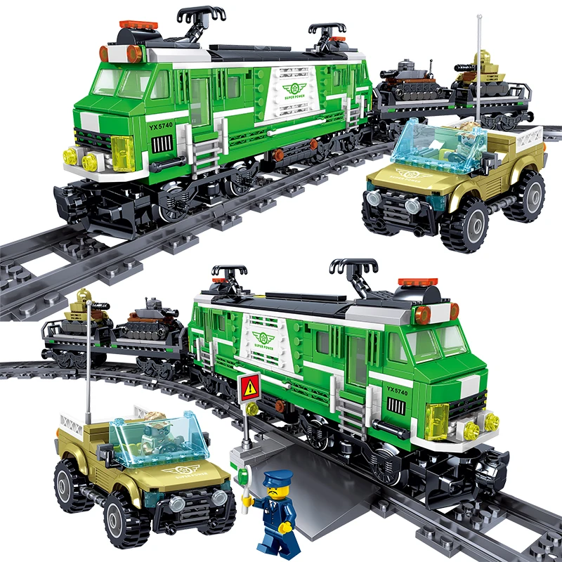 

City Electric Train Building Block Fit Legoing Technic The Carrying Train Bricks Battery Box Motor Power Children Kids Toy Gift