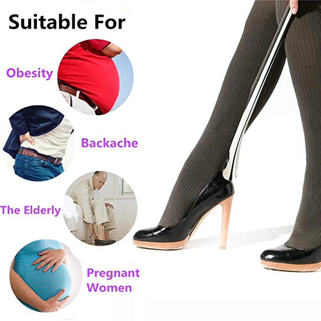 Professional Extra Long Metal Shoe Horn Solid For Shoes And Boots And All Size Feet 53cm
