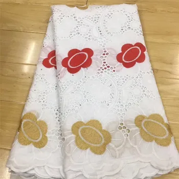 

white african lace fabric most popular style african 100%cotton swiss voile lace fabric Swiss Voile Lace In Switzerland 5yards
