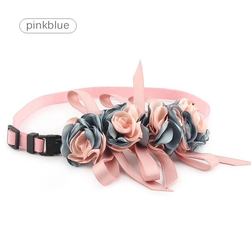 Wedding Flower Pet Collar Princess Cat Small Necklace Dog Collar Puppy Pet Collars Grooming Accessories Married Party