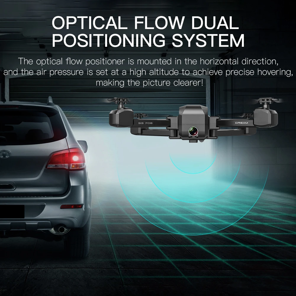SG706 Дрон 4K HD Двойная камера профессиональный селфи складной оптический поток Квадрокоптер стабильная высота Вертолет VS Z5 XS809S F11