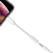 IOS Системы адаптер для подключения наушников для IPhone 7/8/X 3,5 мм для Lightning вспомогательного аудио адаптер, разъём кабель адаптеры для наушников