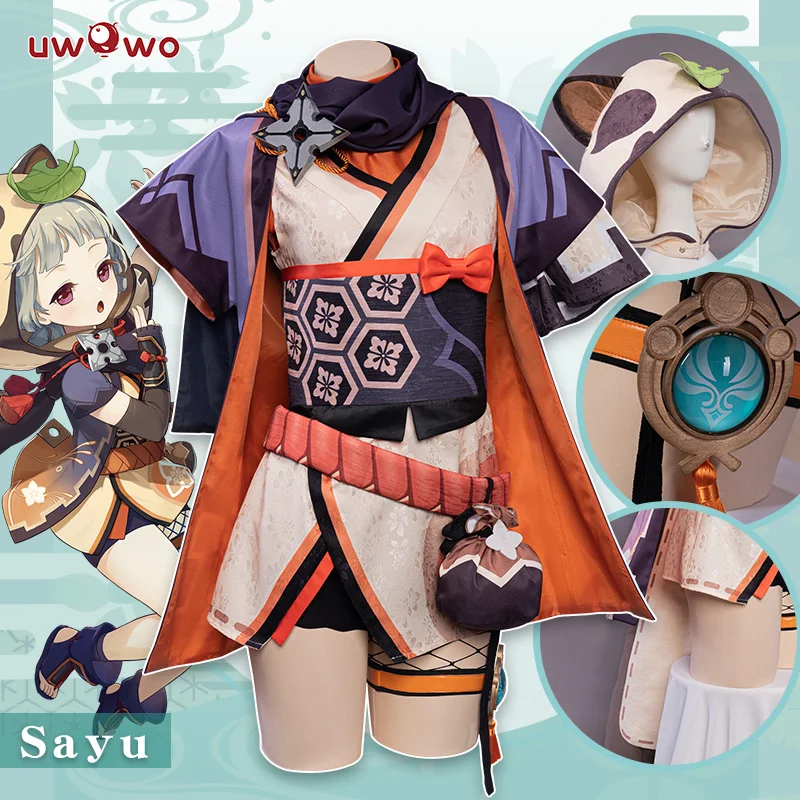 UWOWO игровой костюм Genshin Impact Sayu для косплея наряд на Хэллоуин милое платье вечерние