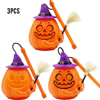 

3pcs Halloween Pumpkin Lantern Sound Control Pumpkin Lantern Portable Pumpkin Lantern Decoration Props Fashion 14.5*11cm