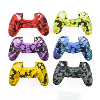 

Silicone Camo Protective Skin Case For PS4 Controller Silicone Case Cover Gamepads joystick with 2 thumbsticks Grips Cap