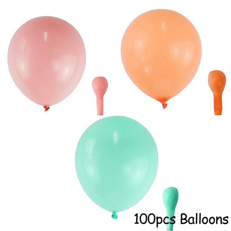 pinkchampgreen100p 100 шт. латексные шары в виде Макарон на свадьбу, день рождения, Рождество, декоративные вечерние шары, цветные гелиевые шары, Детские игрушечные шары, домашний декор - Цвет: pinkchampgreen100p