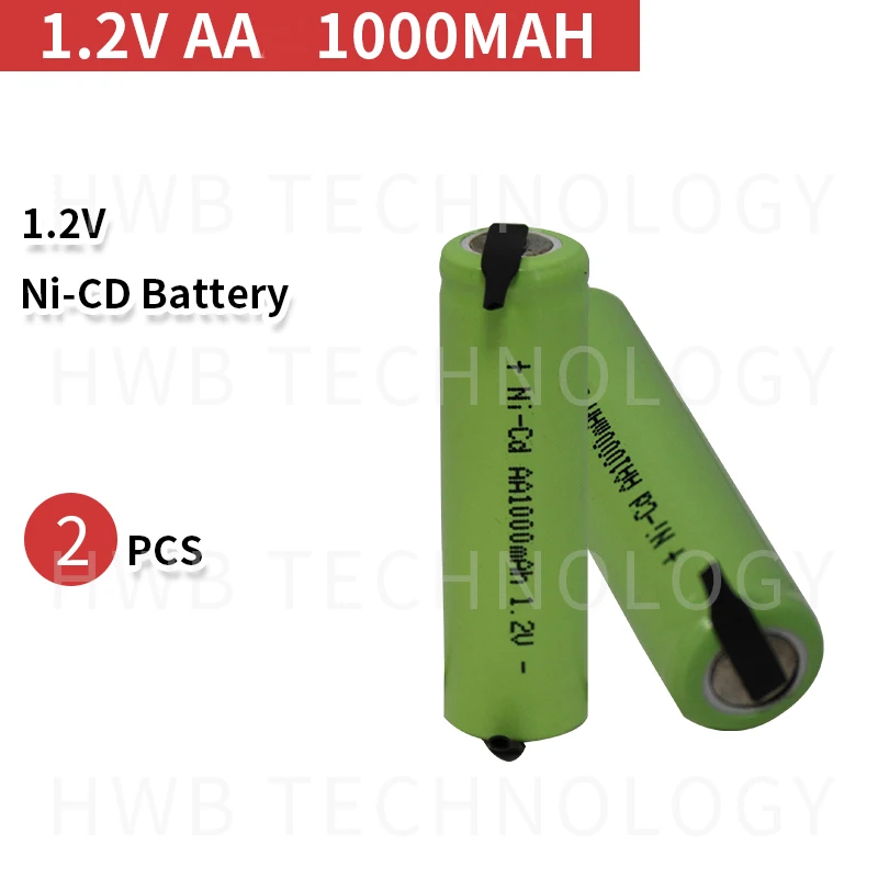 Никель кадмиевый аккумулятор AA 1 2 в 1000 мАч шт. 14*49 мм США|rechargeable battery|cell 1.2vaa rechargeable