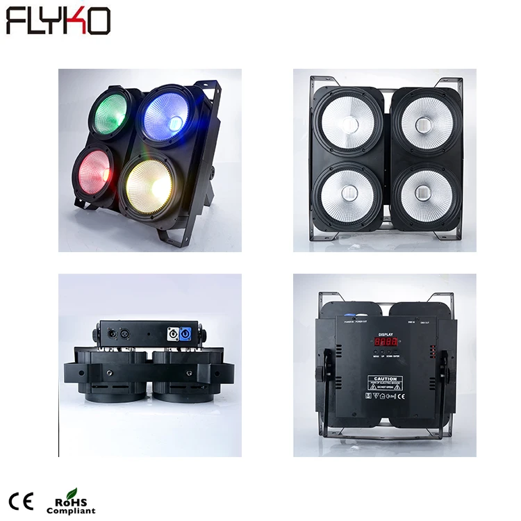 

Free shipping 400W 3IN1 RGB professional stage decoration audience 4EYES LED blinder par lights