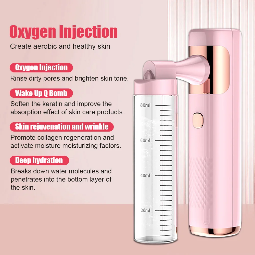 Vaporizzatore portatile a pressione Nano Spray per il viso, detergente per il viso, strumento per iniezione di ossigeno per il viso, aerografo, strumenti per la cura della pelle_voghion.com