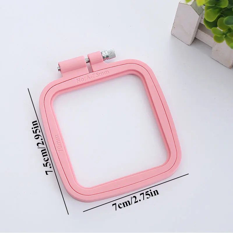 Candy Color Square Embroidery Hoop Cute Small Fresh Embroidery