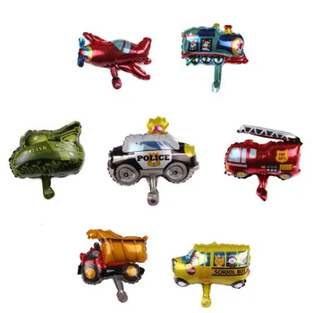 

50pcs mini car excavator Tank foil balloons Transportation, Aircraft, Automobile kids boy Birthday Party wholesale bulk pricer