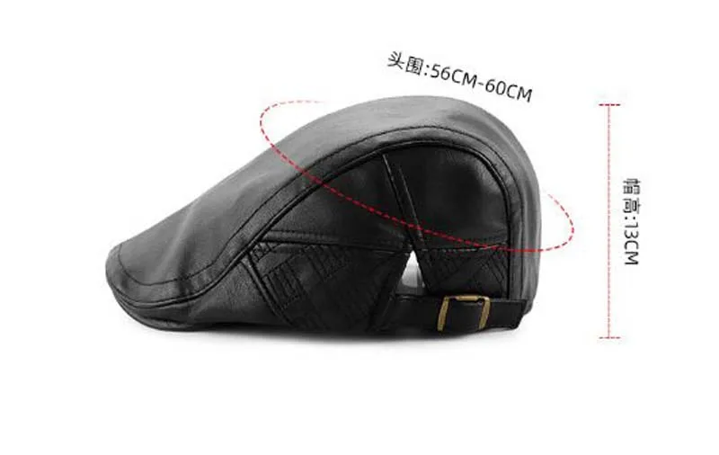 XEONGKVI PU искусственная кожа шляпа козырек осень зима бренд Snapback огорчен среднего возраста и пожилых мужчин заранее шляпы Casquette
