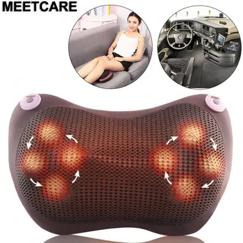 

24V Vibration Heating Kneading Neck Massager 8 Rollers Infrared Electric Shoulder Back Big Truck Car Home Seat Support