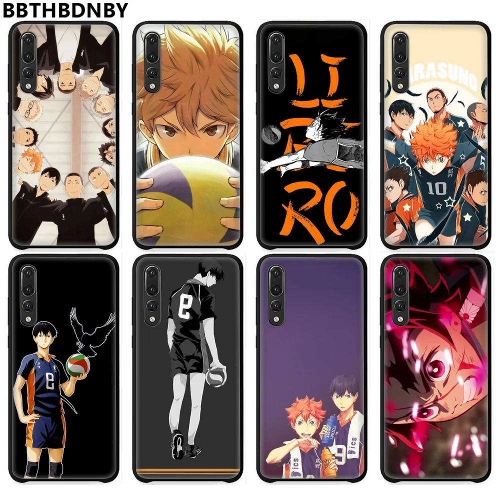 Аниме Haikyuu черный мягкий чехол для телефона Huawei P9 P10 P20 P30 Pro Lite smart Mate 10 20 Y5 Y6 Y7 2018 2019 |