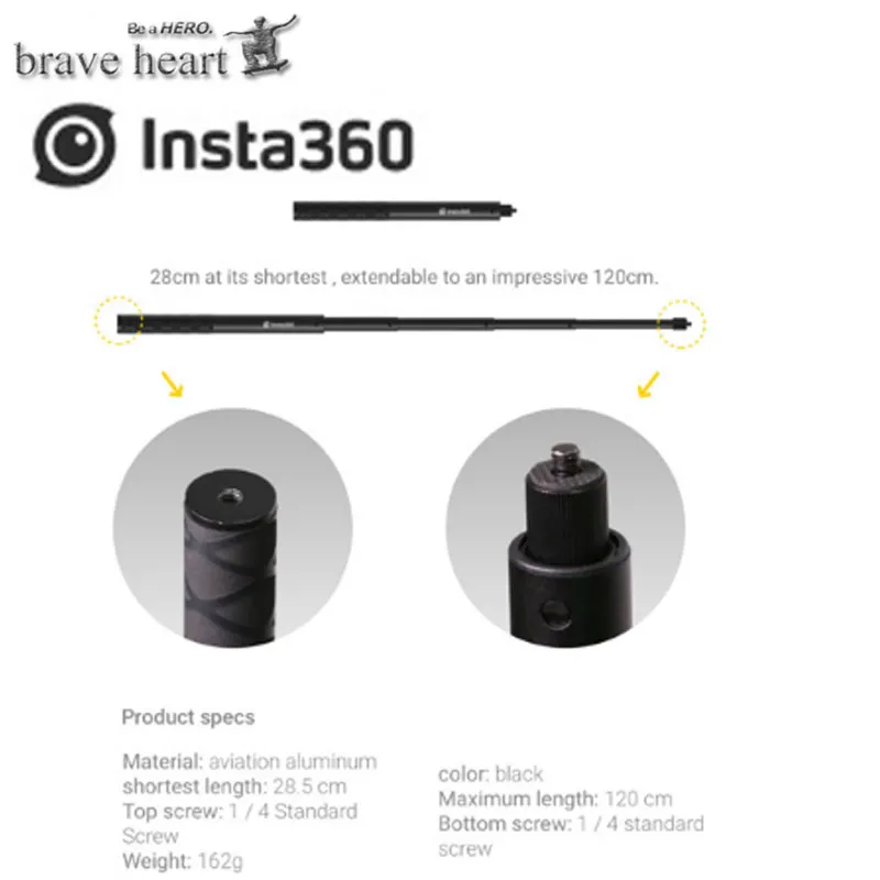 Insta360 монопод для селфи ONE X+ многофункциональная Вращающаяся ручка 360, набор аксессуаров