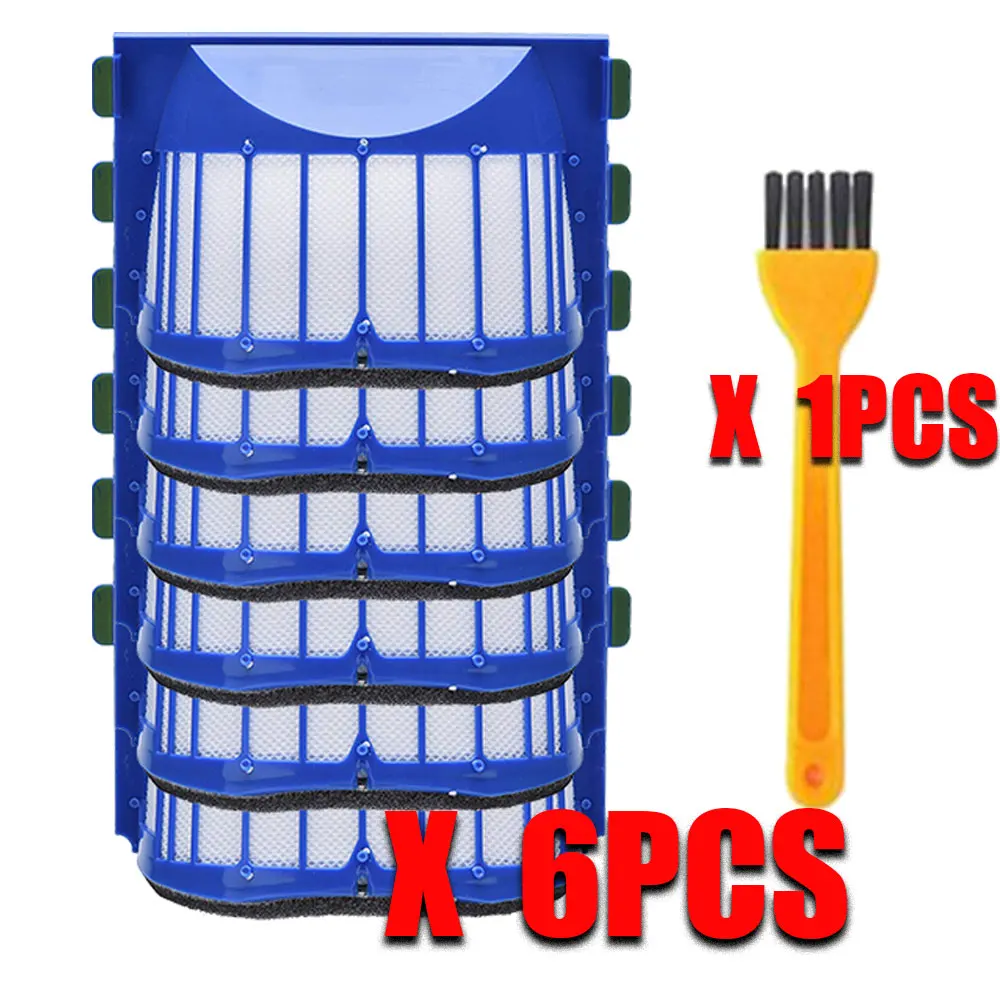 HEPA щеточный фильтр для замены iRobot Roomba 500 600 серии 536 550 551 620 650 Запчасти для пылесоса аксессуары - Цвет: 7pcs