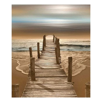 

Paint By Numbers Kits for Adult, DIY Canvas Painting for Adults Beginner-Beach End