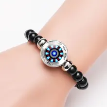 12 шт., 12 видов стилей, Железный человек, сердце, дуга, реактор, браслеты для мужчин и мальчиков, мужские кнопки, железный человек, украшения, браслеты с бусинами, подарки, Железный человек