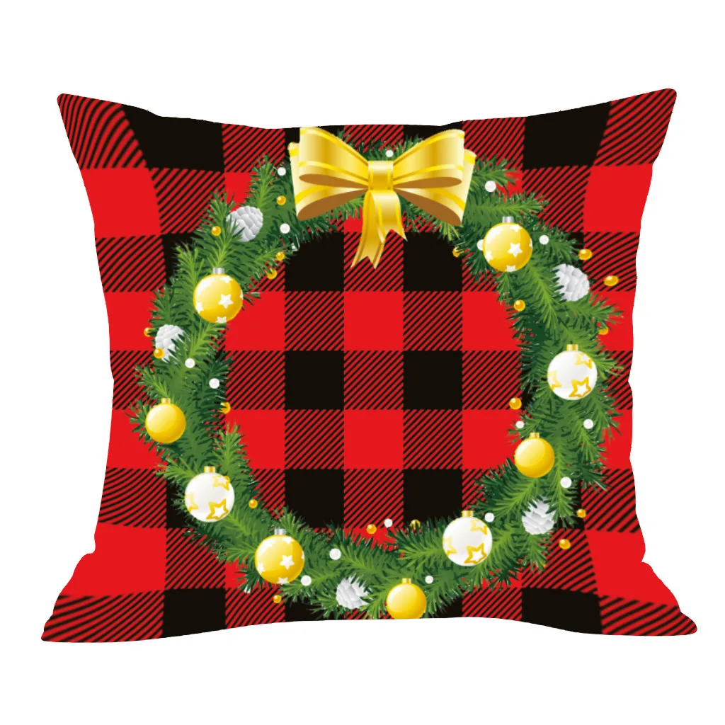 Рождественская серия, наволочка с принтом, мягкая декоративная подушка из полиэфирного волокна, наволочка, наволочка для дивана, домашний декор, наволочка