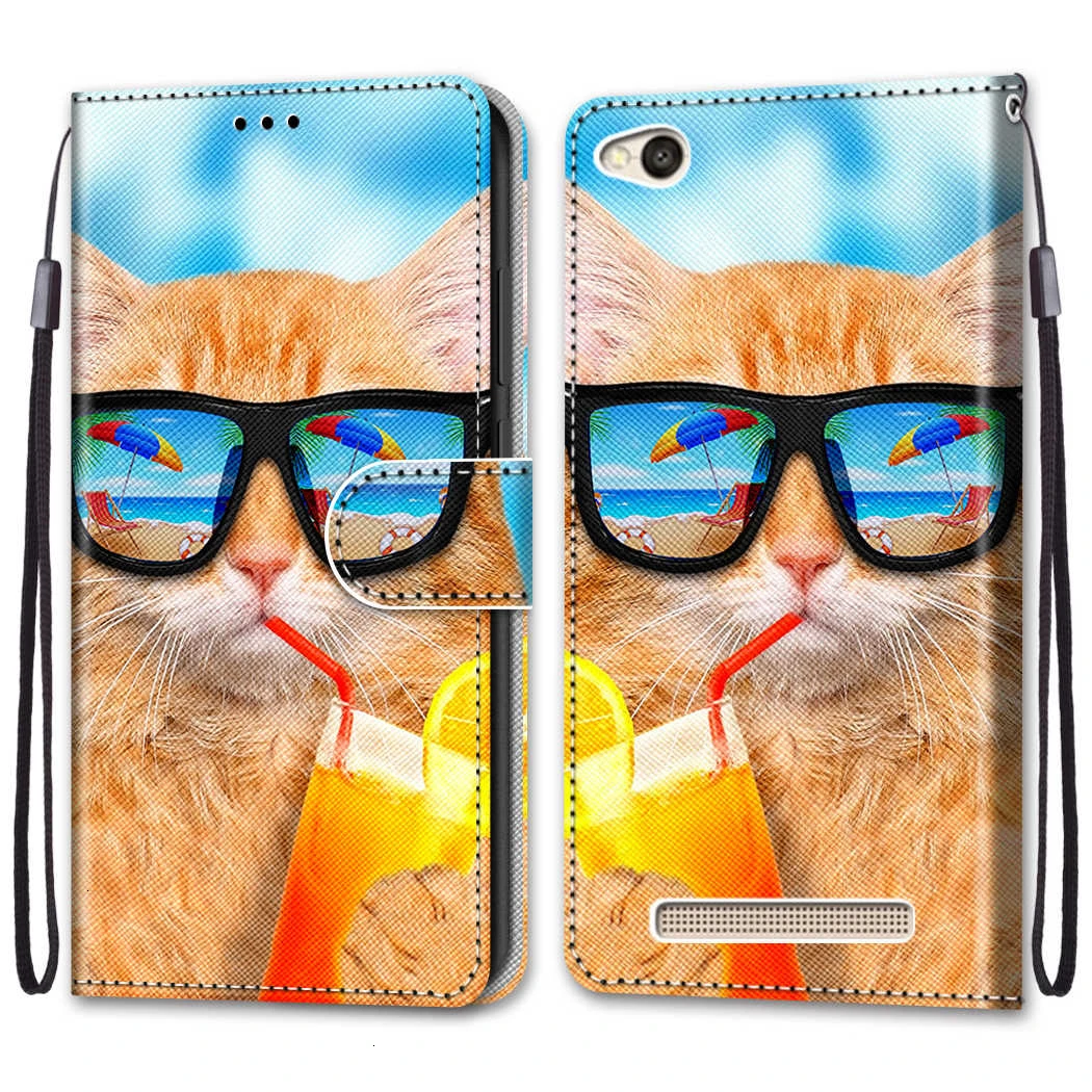 Кожаный чехол книжка для Xiaomi Redmi 4A Fundas 3D бумажник держатель карт подставка с