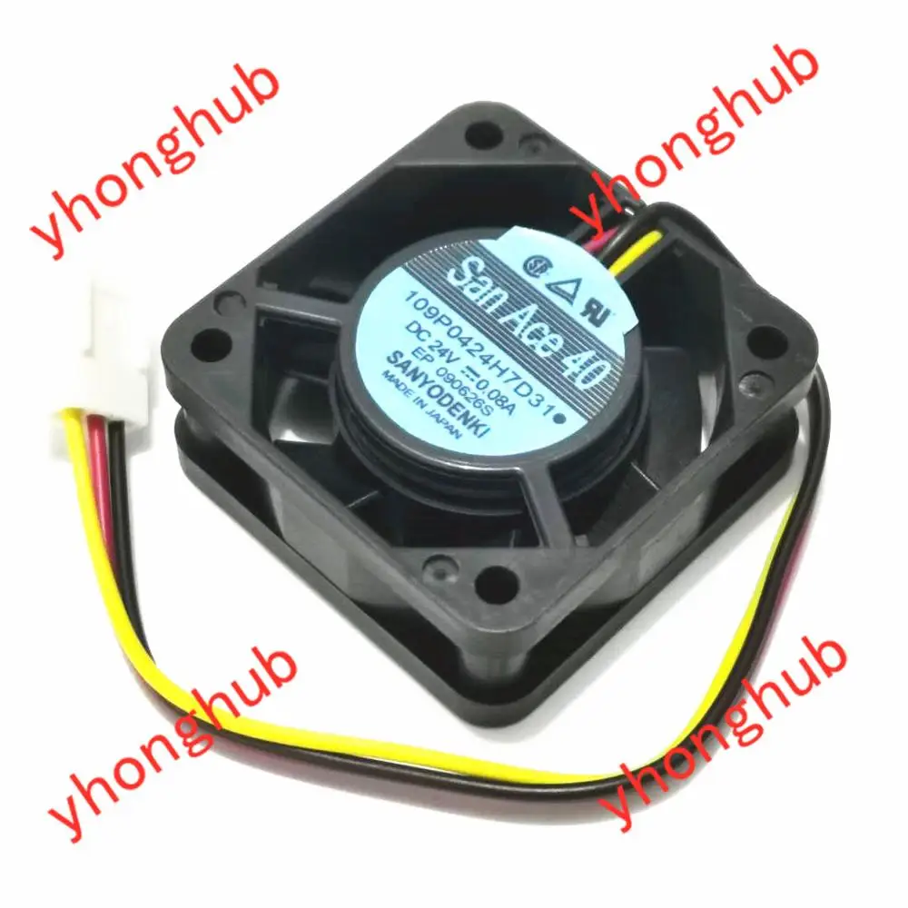 Вентилятор для охлаждения сервера SANYO DENKI 109P0424H7D31 DC 24V 0.08A 40x40x15 мм|square fan|server fandc 24v fan