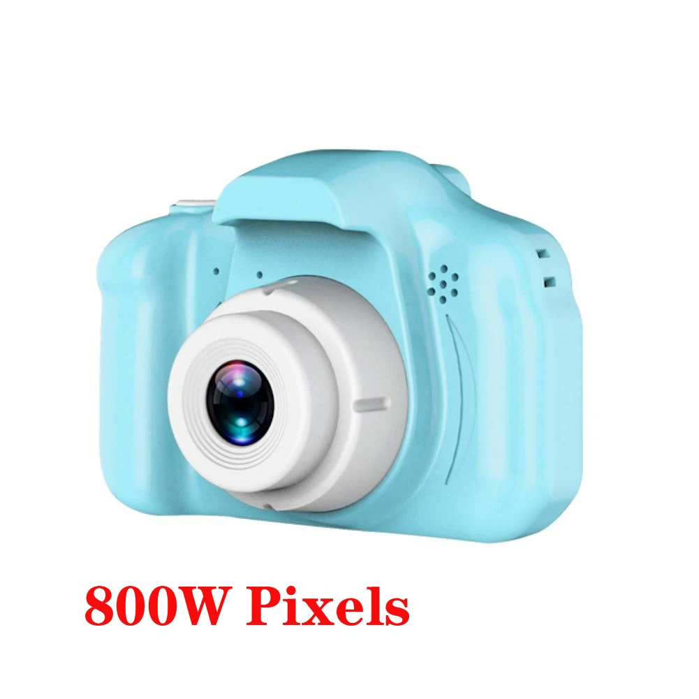 Детская камера, игрушки, мини 1080HD Мультяшные камеры, фотографирующие подарки для мальчиков и девочек, камера на день рождения, игрушки для детей, подарок для детей - Цвет: 800W Blue noSD