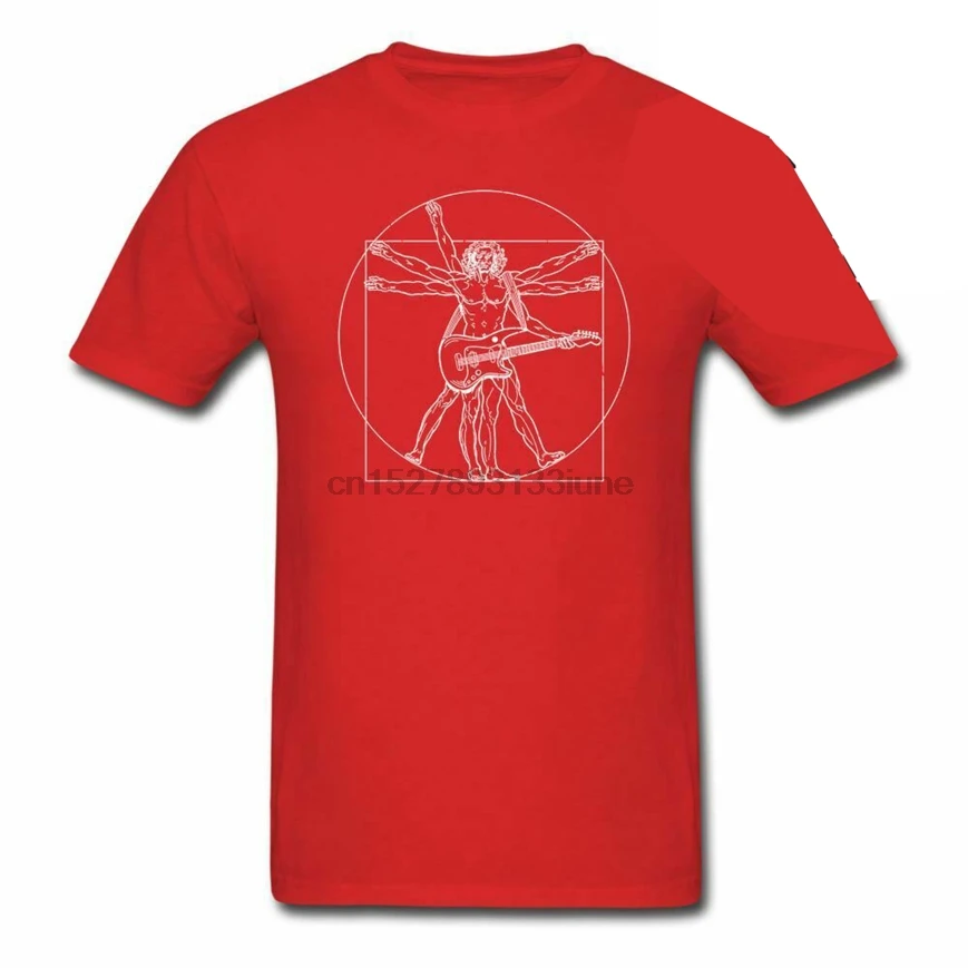 Футболка с гитарой Da Vinci Vitruvian Awesome футболка гитаристом S-6Xl наивысшего качества |